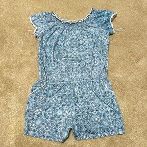 Lucky brand floral print rompers, girls size XL, fits tiny adult, worn once